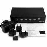 StarTech.com 4-Port DisplayPort KVM Switch - USB 3.0 - 4K 30Hz - TAA