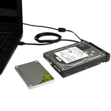 StarTech.com SATA to USB Cable, USB 10Gbps to 2.5in and 3.5in SATA I II III Hard Drive Adapter, External Converter for SSD or HDD Data Transfer