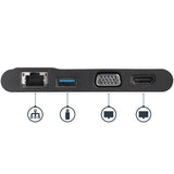 StarTech.com USB-C Multiport Adapter - USB-C Travel Dock with 4K HDMI or 1080p VGA, Gigabit Ethernet, 5Gbps USB-A 3.0 - Discontinued, Limited Stock, & Replaced by DKT31CHVL