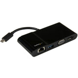 StarTech.com USB-C Multiport Adapter - USB-C Travel Dock with 4K HDMI or 1080p VGA, Gigabit Ethernet, 5Gbps USB-A 3.0 - Discontinued, Limited Stock, & Replaced by DKT31CHVL