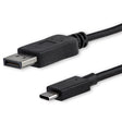 StarTech.com 3.3ft (1m) USB C to DisplayPort 1.2 Cable 4K 60Hz - USB-C to DisplayPort Adapter Cable - HBR2 - USB Type-C DP Alt Mode to DP Monitor Video Cable - Works with Thunderbolt - Black