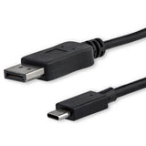 StarTech.com 3.3ft (1m) USB C to DisplayPort 1.2 Cable 4K 60Hz - USB-C to DisplayPort Adapter Cable - HBR2 - USB Type-C DP Alt Mode to DP Monitor Video Cable - Works with Thunderbolt - Black