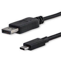 StarTech.com 6ft (1.8m) USB C to DisplayPort 1.2 Cable 4K 60Hz - USB-C to DisplayPort Adapter Cable HBR2 - USB Type-C DP Alt Mode to DP Monitor Video Cable - Works with Thunderbolt - Black