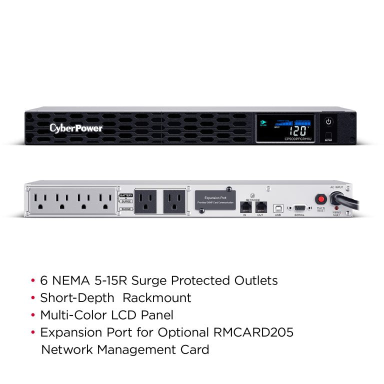 CyberPower PFC Sinewave uninterruptible power supply (UPS) Line-Interactive 0.5 kVA 300 W 6 AC outlet(s)