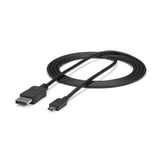 StarTech.com 6ft (1.8m) USB C to DisplayPort 1.2 Cable 4K 60Hz - USB-C to DisplayPort Adapter Cable HBR2 - USB Type-C DP Alt Mode to DP Monitor Video Cable - Works with Thunderbolt - Black