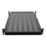 StarTech.com 2U Sliding Server Rack Mount Shelf - 20 to 30in Adjustable Mounting Depth - Vented - 50lb - Heavy Duty Universal 19” Rack Shelf for Equipment Rack - 24in Deep