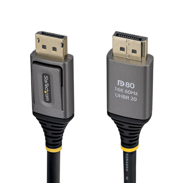 StarTech.com 1.5m DisplayPort 2.1 Cable, VESA Certified DP80 DisplayPort Cable, Uncompressed 10K/8K 60Hz, 16K 60Hz/8K 240Hz w/DSC 1.2a, DP 2.1 Monitor Cord