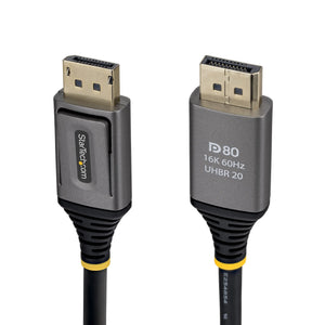 StarTech.com 2m DisplayPort 2.1 Cable, VESA Certified DP80 DisplayPort Cable, Uncompressed 10K/8K 60Hz, 16K 60Hz/8K 240Hz w/DSC 1.2a, DP 2.1 Monitor Cord