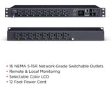 CyberPower PDU41021 power distribution unit (PDU) 16 AC outlet(s) 1U Black