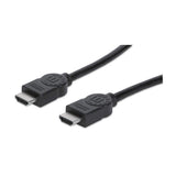 Manhattan HDMI 4K@30Hz Cable, 1m, Suitable for ALL 1080p/HD and majority of 4K uses (check your system 4K specification to be sure), Male to Male, Black, Ultra HD 4k x 2k, Lifetime Warranty, High Speed, Equivalent to HDMM1M