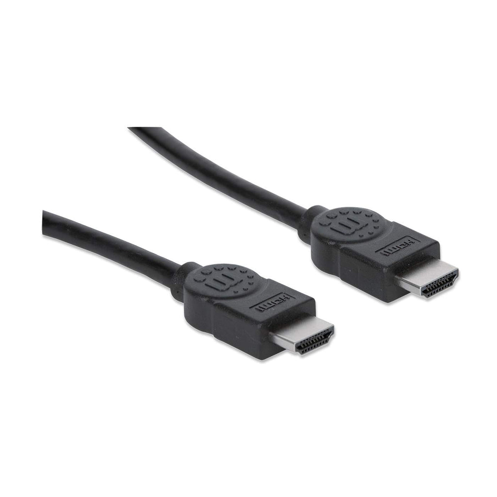 Manhattan HDMI 4K@30Hz Cable, 15m, Suitable for ALL 1080p/HD and majority of 4K uses (check your system 4K specification to be sure), Male to Male, Black, Ultra HD 4k x 2k, Lifetime Warranty, High Speed, Equivalent to HDMM15M