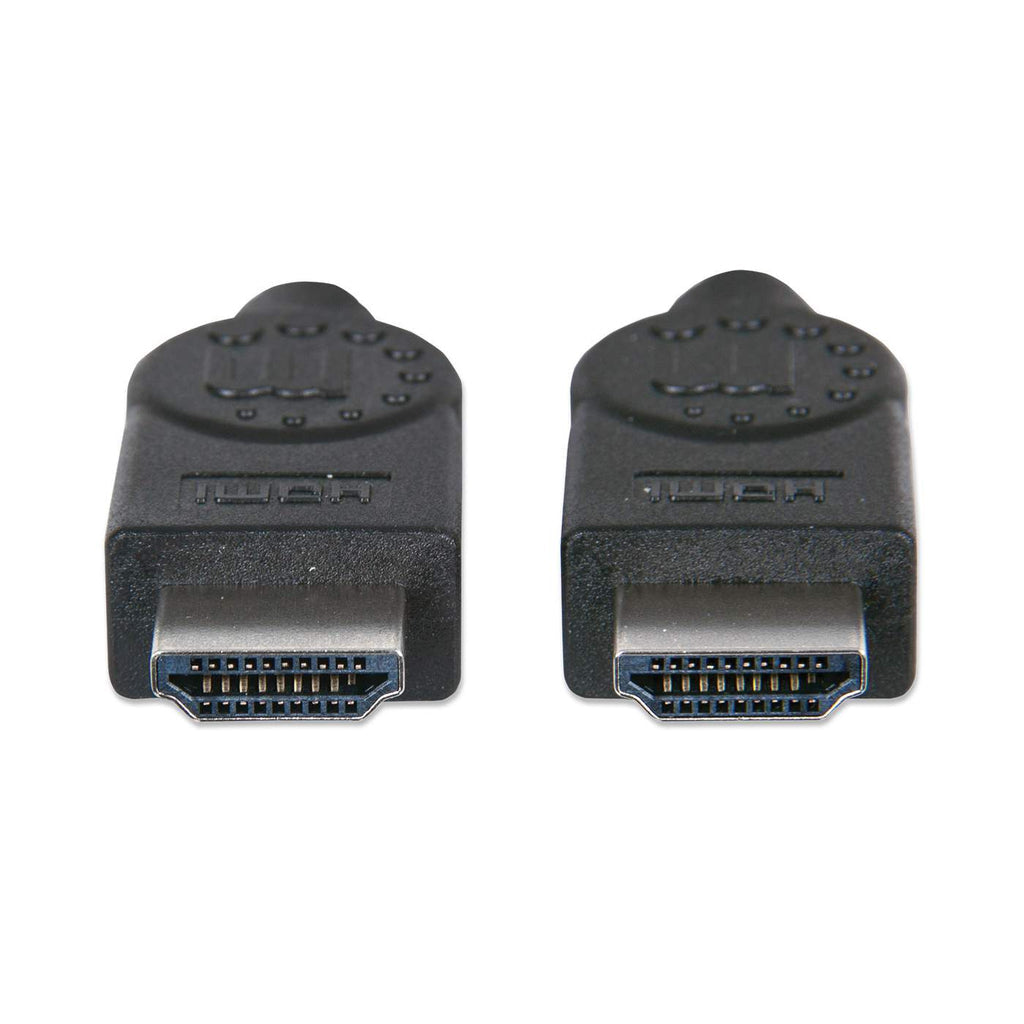 Manhattan HDMI 4K@30Hz Cable, 3m, Suitable for ALL 1080p/HD and majority of 4K uses (check your system 4K specification to be sure), Male to Male, Black, Ultra HD 4k x 2k, Lifetime Warranty, High Speed, Equivalent to HDMM3M