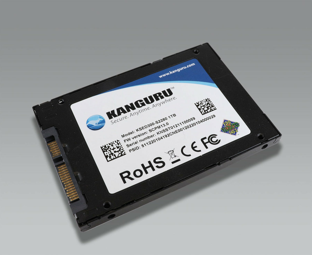 iStorage Kanguru Defender SED300 Hardware-Based Self-Encrypting Internal SATA SSD 1 TB | FIPS 140-2 Level 2 Certified | Self-Encrypting 2.5” SATA SSD |TAA Compliant