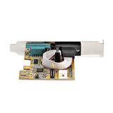 StarTech.com 2-Port PCI Express Serial Interface Card, Dual Port PCIe to RS232 (DB9) Serial Card, 16C1050 UART, Low/Full Profile Brackets, COM Retention, For Windows/Linux - TAA