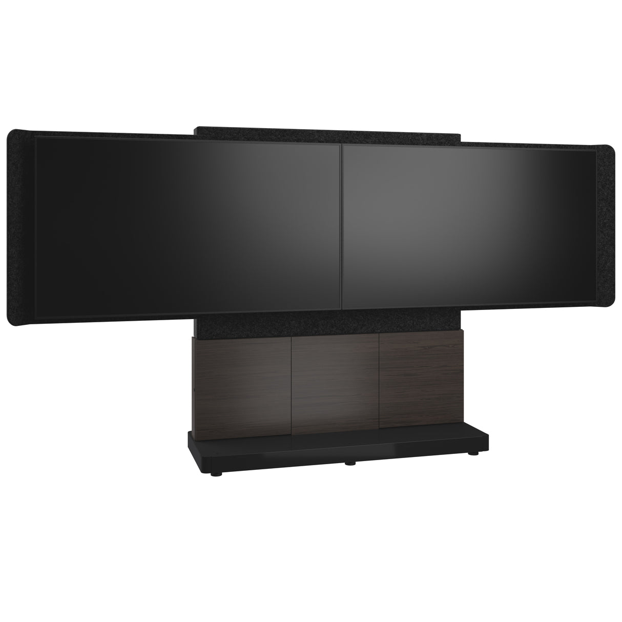 Middle Atlantic ForumTM Free-Standing 48" (2-Bay) Display Stand for (1) 56" to 65" Display, Dark Colorway