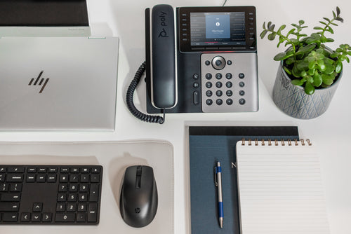 HP Poly Edge E500 IP Phone and PoE-enabled