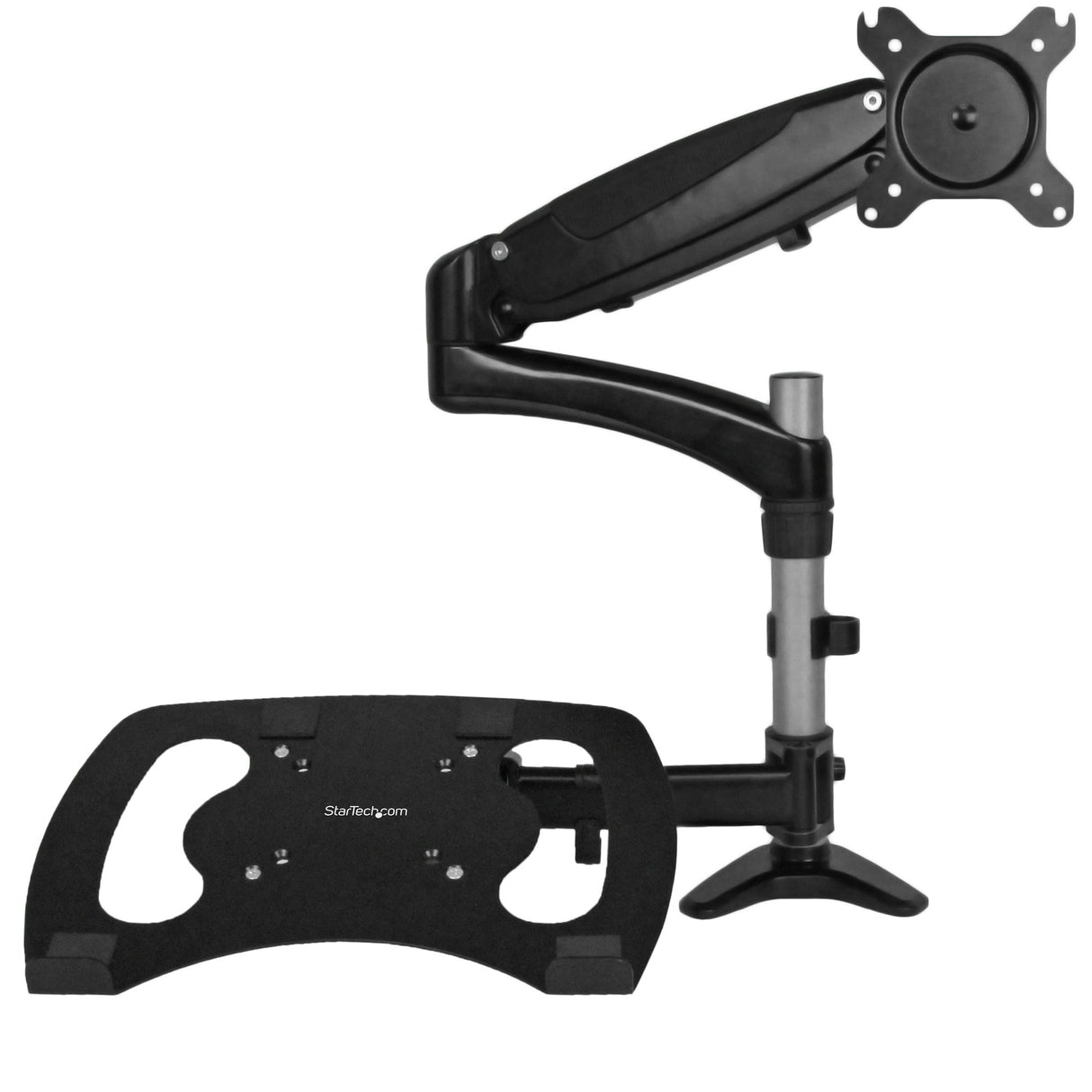 StarTech.com Desk-Mount Monitor Arm with Laptop Stand - Full Motion - Articulating - For up to 27" (17.6lb/8kg) Displays