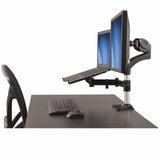 StarTech.com Desk-Mount Monitor Arm with Laptop Stand - Full Motion - Articulating - For up to 27" (17.6lb/8kg) Displays