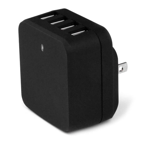 StarTech.com 4-Port USB Wall Charger - International Travel - 34W/6.8A - Black