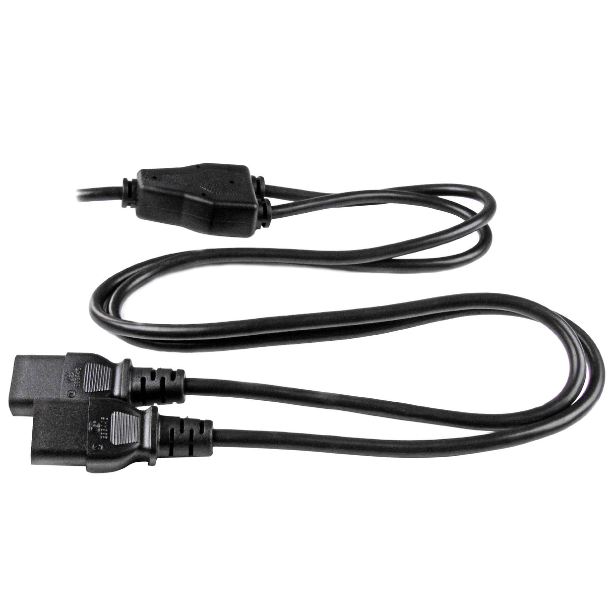 StarTech.com 10ft (3m) Computer Power Cord, NEMA 5-15P to 2x IEC 320 C13, 10A 125V, 18AWG, Black Replacement AC Power Cord, Printer Power Cord, PC Power Supply Cable, Monitor Power Cable - UL Listed