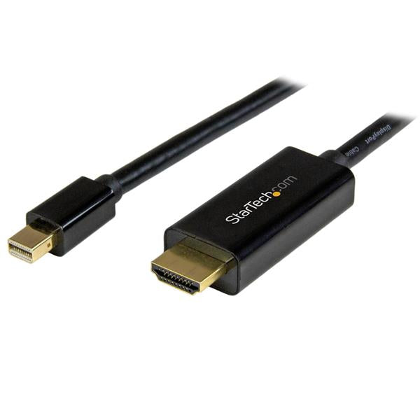 StarTech.com 16.4ft (5m) Mini DisplayPort to HDMI Cable - 4K 30Hz Video - mDP to HDMI Adapter Cable - Mini DP or Thunderbolt 1/2 Mac/PC to HDMI Monitor/Display - mDP to HDMI Converter Cord