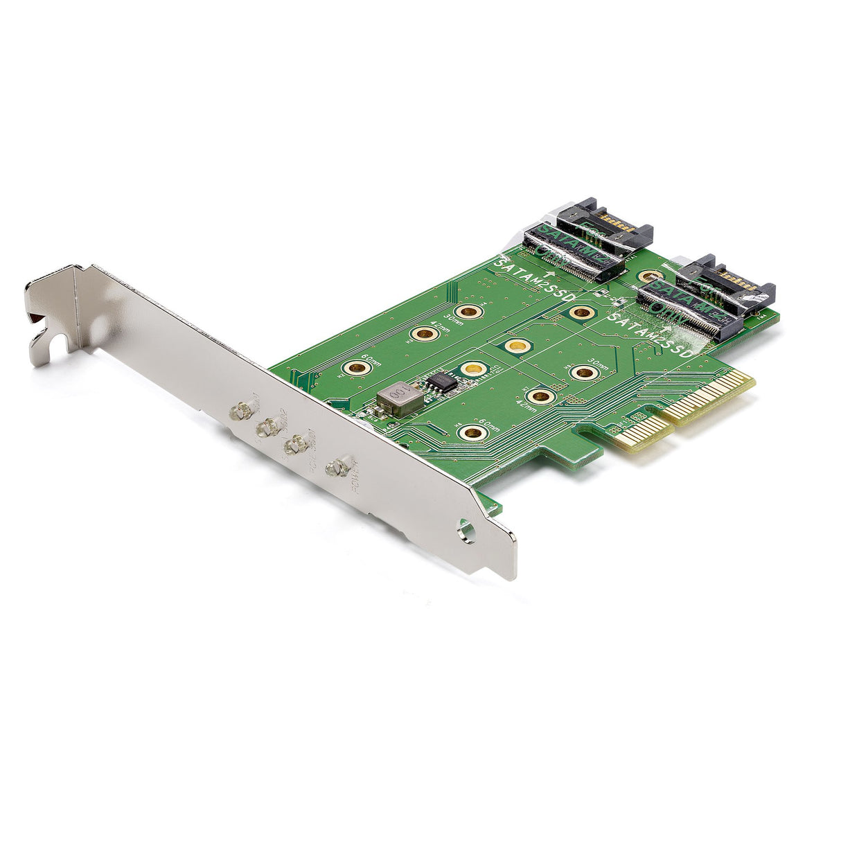 StarTech.com 3-Port M.2 SSD (NGFF) Adapter Card - 1 x PCIe (NVMe) M.2, 2 x SATA III M.2 - PCIe 3.0 - TAA