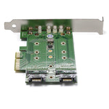 StarTech.com 3-Port M.2 SSD (NGFF) Adapter Card - 1 x PCIe (NVMe) M.2, 2 x SATA III M.2 - PCIe 3.0 - TAA