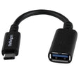 StarTech.com 6in (15cm) USB-C to USB-A Adapter, USB 5Gbps, 3A, USB-C Male to USB-A Female Converter, USB-IF Certified - Thunderbolt Compatible