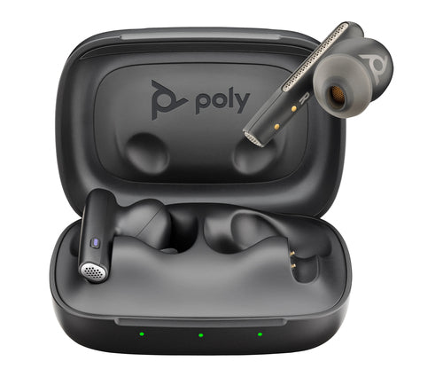 HP Poly Voyager Free 60 UC M Carbon Black Earbuds +BT700 USB-A Adapter +Basic Charge Case