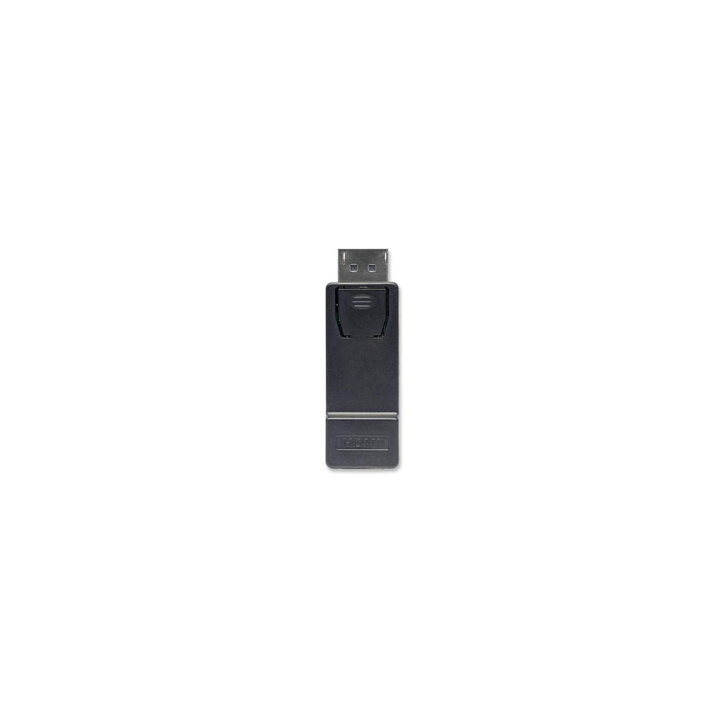 Manhattan DisplayPort 1.1 to HDMI Adapter, 1080p@60Hz, Male to Female, Black, DP With Latch, Not Bi-Directional, Three Year Warranty