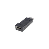 Manhattan DisplayPort 1.1 to HDMI Adapter, 1080p@60Hz, Male to Female, Black, DP With Latch, Not Bi-Directional, Three Year Warranty