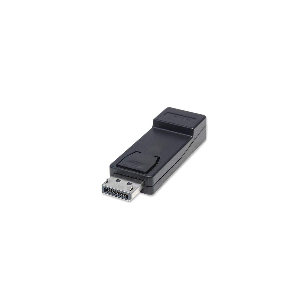 Manhattan DisplayPort 1.1 to HDMI Adapter, 1080p@60Hz, Male to Female, Black, DP With Latch, Not Bi-Directional, Three Year Warranty