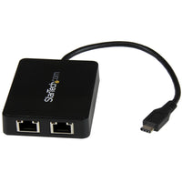 StarTech.com USB-C to Dual Gigabit Ethernet Adapter with USB 3.0 (Type-A) Port, USB Type-C Gigabit Network Adapter