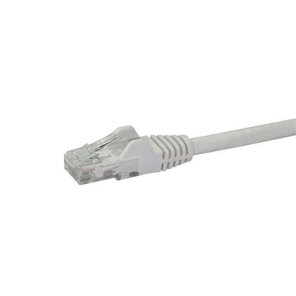 StarTech.com 100ft CAT6 Ethernet Cable - White CAT 6 Gigabit Ethernet Wire -250MHz 100W PoE RJ45 UTP Network/Patch Cord Snagless w/Strain Relief Individually Tested