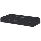 Manhattan HDMI Splitter, 4-Port, 4K@30Hz, AC Powered, Black, Three Year Warranty, Boxed (With Euro 2-pin plug)