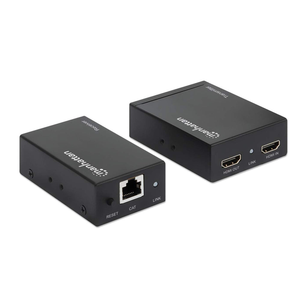 Manhattan 207584 AV extender AV transmitter & receiver Black