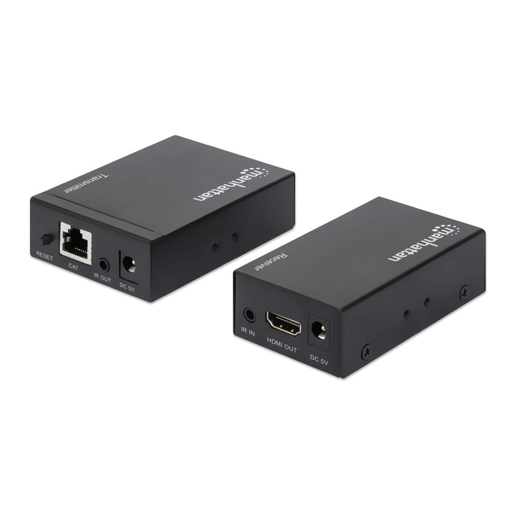 Manhattan 207584 AV extender AV transmitter & receiver Black