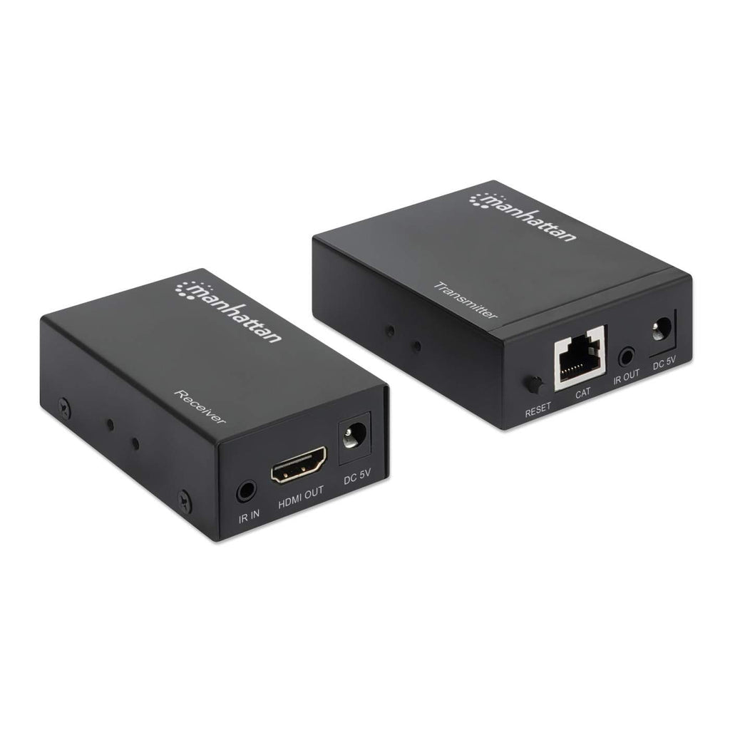 Manhattan 207584 AV extender AV transmitter & receiver Black