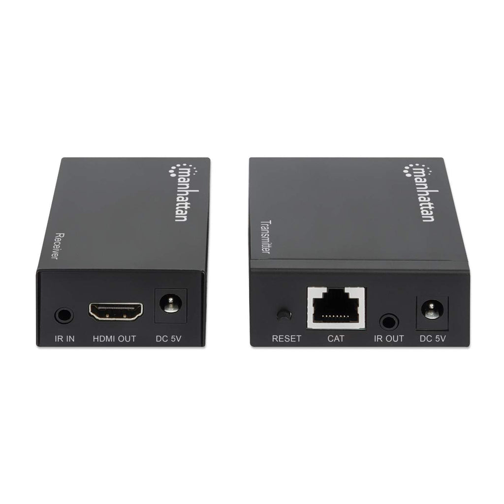 Manhattan 207584 AV extender AV transmitter & receiver Black