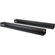 StarTech.com 2-Pack 20U Vertical Cable Organizer with Finger Ducts, Vertical Cable Management Panel, 40U Rack-Mount Cable Raceway, 2x 3ft (91cm) Wire Organizers