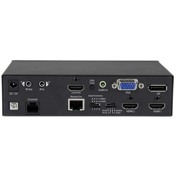 StarTech.com Multi-Input HDBaseT Extender with Built-in Switch - DisplayPort, VGA and HDMI Over CAT5e or CAT6 - Up to 4K - TAA