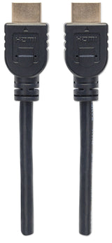 Manhattan HDMI 4K@60Hz Cable with Ethernet - CL3 rated, 2m, Suitable for In-Wall use, For ALL 4K & 1080p/HD uses - when upgrading now or have it ready for when you need it, Male to Male, Black, Ultra HD 4k x 2k, Lifetime Warranty, Premium High Speed