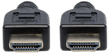 Manhattan HDMI 4K@60Hz Cable with Ethernet - CL3 rated, 2m, Suitable for In-Wall use, For ALL 4K & 1080p/HD uses - when upgrading now or have it ready for when you need it, Male to Male, Black, Ultra HD 4k x 2k, Lifetime Warranty, Premium High Speed