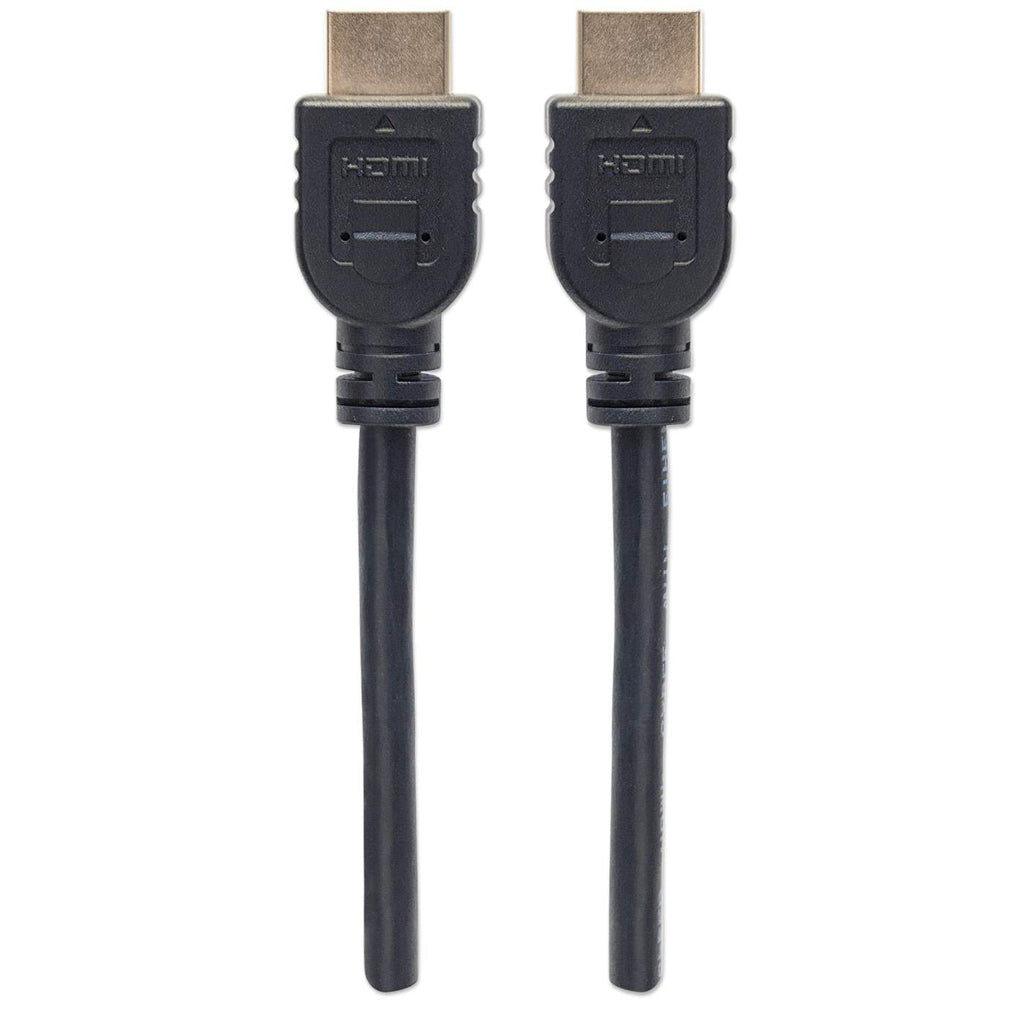 Manhattan HDMI 4K@60Hz Cable with Ethernet - CL3 rated, 3m, Suitable for In-Wall use, For ALL 4K & 1080p/HD uses - when upgrading now or have it ready for when you need it, Male to Male, Black, Ultra HD 4k x 2k, Lifetime Warranty, Premium High Speed