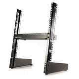 StarTech.com 12U 19" Desktop Open Frame Rack - 2 Post Free-Standing Network Rack Switch Depth for Patch Panel/Data/AV/Communication/Studio Equipment 110lb(50kg) Capacity w/Cage Nuts/Screws - TAA
