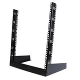 StarTech.com 12U 19" Desktop Open Frame Rack - 2 Post Free-Standing Network Rack Switch Depth for Patch Panel/Data/AV/Communication/Studio Equipment 110lb(50kg) Capacity w/Cage Nuts/Screws - TAA