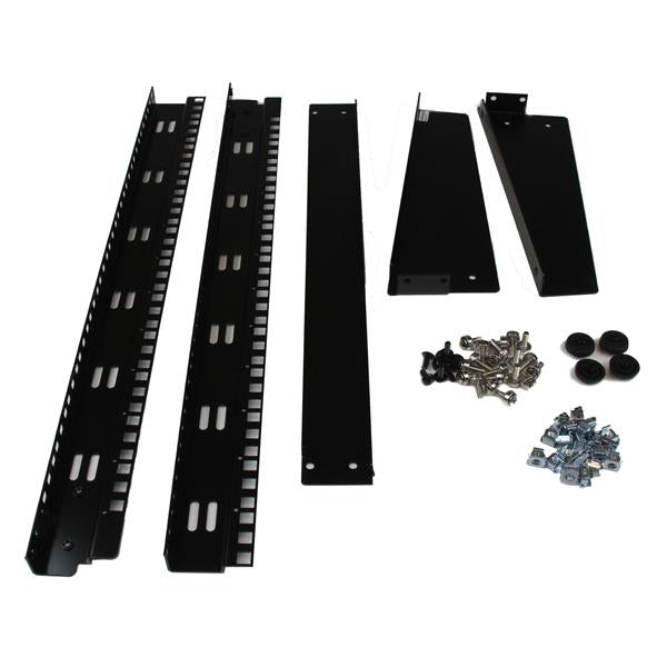 StarTech.com 12U 19" Desktop Open Frame Rack - 2 Post Free-Standing Network Rack Switch Depth for Patch Panel/Data/AV/Communication/Studio Equipment 110lb(50kg) Capacity w/Cage Nuts/Screws - TAA