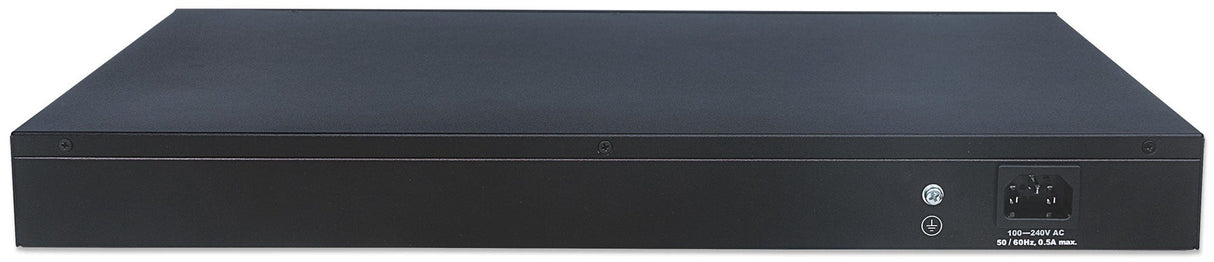 Intellinet 48-Port Gigabit Ethernet Web-Managed Switch with 4 SFP Ports, 48 x 10/100/1000 Mbps RJ45 Ports + 4 x SFP, IEEE 802.3az Energy Efficient Ethernet, SNMP, QoS, VLAN, ACL, 19 Rackmount" (Euro 2-pin plug)