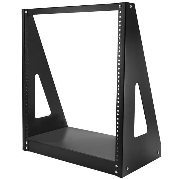 StarTech.com 12U 2-Post Open Frame Desktop Server Rack, 19in Compact Space-Saving Floor IT Rack with 350lb (160kg) Weight Capacity