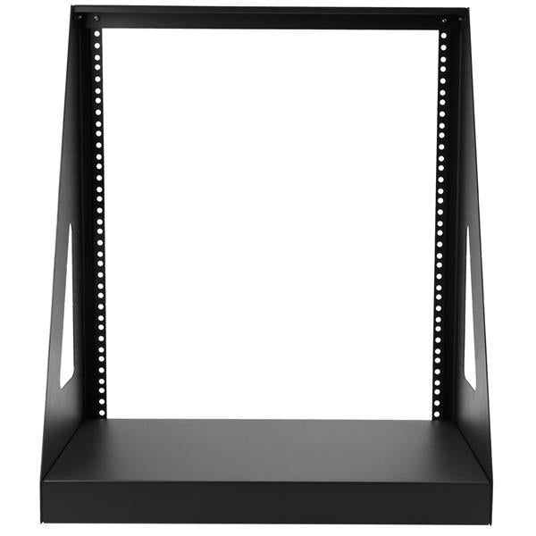 StarTech.com 12U 2-Post Open Frame Desktop Server Rack, 19in Compact Space-Saving Floor IT Rack with 350lb (160kg) Weight Capacity
